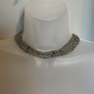 Loft choker necklace. 15”at longest. Beautiful silver and gold tiny beads.